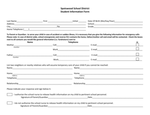 Student Information Form