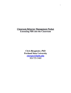 Classroom Behavior Management Packet