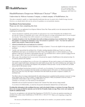 HealthPartners Empower Midwest Choice Plan Enrollment Form