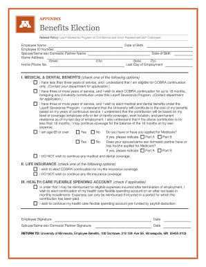 Benefits Election Form