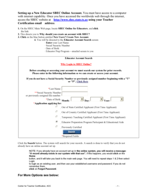 Texas Educator SBEC Online Account Setup