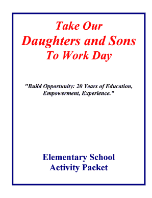 Take Our Daughters and Sons to Work Day Activity Packet