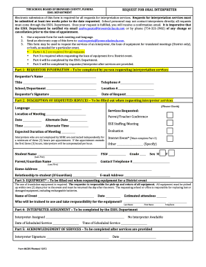Broward County Oral Interpreter Request Form