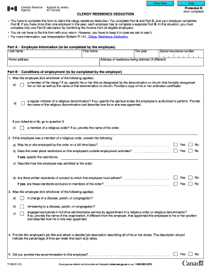 Clergy Residence Deduction Form