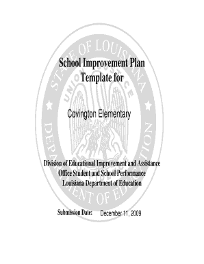 School Improvement Plan Template