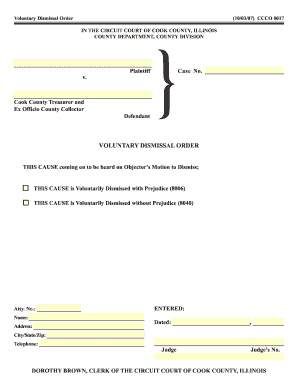 Voluntary Dismissal Order