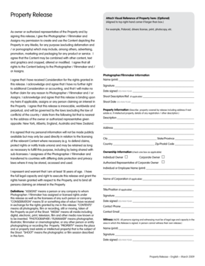 Property Release Form