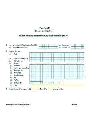 Form 26QA Quarterly Return