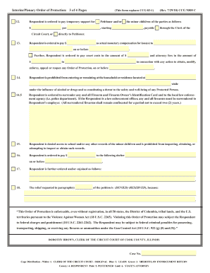 Interim Plenary Order of Protection