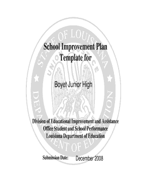 School Improvement Plan Template