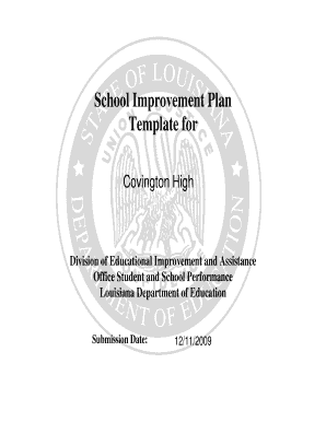 School Improvement Plan Template