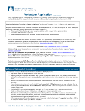 DCPS Volunteer Application