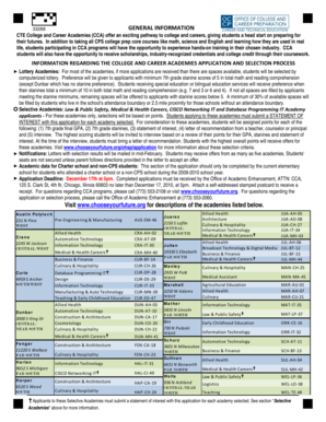 CTE College and Career Academies Application