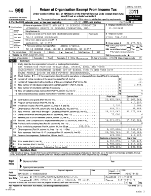 IRS Form 990 Return of Organization Exempt From Income Tax