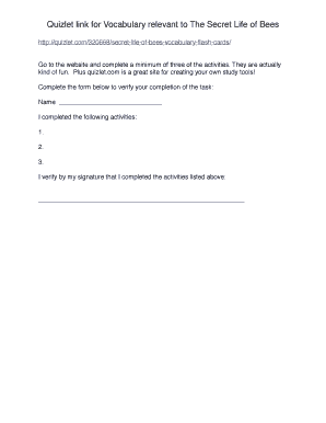 Student Activity Verification Form