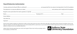 Payroll Deduction Authorization