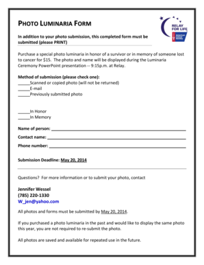 PHOTO LUMINARIA FORM - relay acsevents