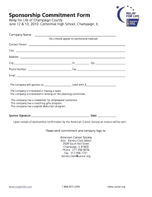 SAMPLE REQUEST PROPOSAL LETTER - Relay For Life - relay acsevents