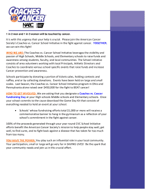 Coaches vs. Cancer School Initiative Form