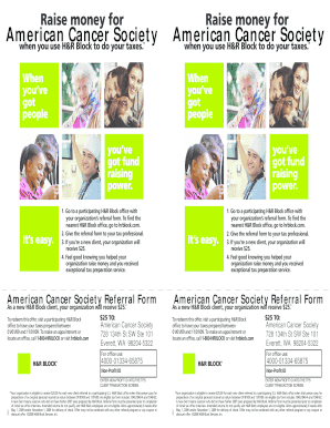 H&R Block Non-Profit Referral Form