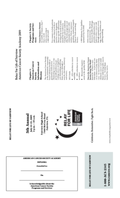 American Cancer Society Academy Diploma