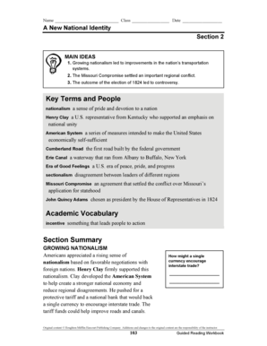 US History Worksheet