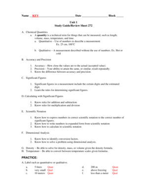 Chemistry Study Guide