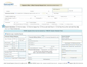 Official Transcript Request Form