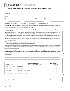 Upper Division Transfer Admission Guarantee