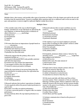 Eu approved psychological examination - psych 150 dr landman form