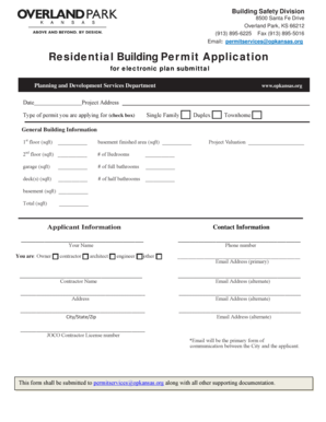 Residential Building Permit Application