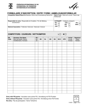 Competition Entry Form