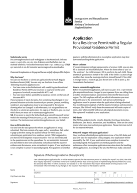 Application for a Dutch Regular Residence Permit