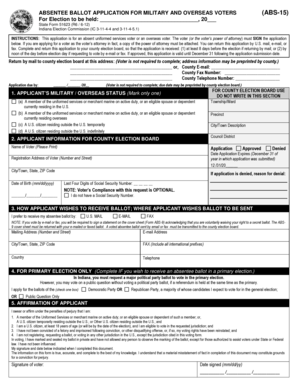 Absentee Ballot Application for Military and Overseas Voters