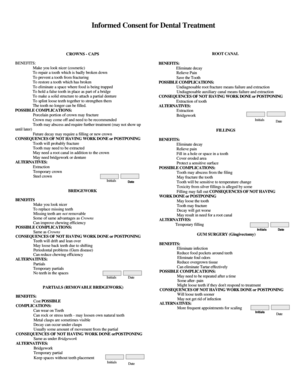 Informed Consent for Dental Treatment