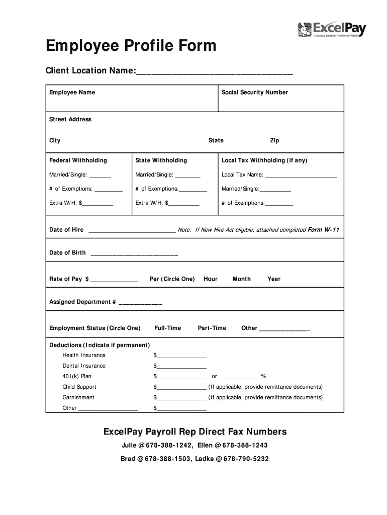 How To Create An Employee Profile Template
