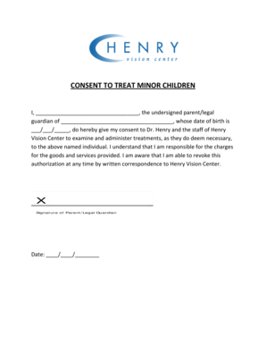 Consent to Treat Minor Children