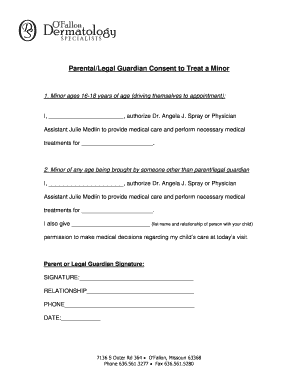 Parental Consent to Treat Minor