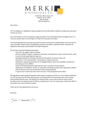 US Personal Income Tax Organizer