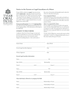 Parent consent form - facial consent forms