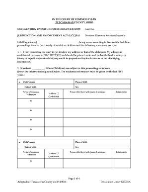 Ohio Dissolution of Marriage with Children