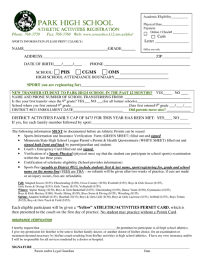 Park Registration Form 2013 new - South Washington County Schools - sowashco k12 mn