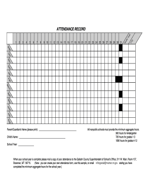 Montana School Attendance Record
