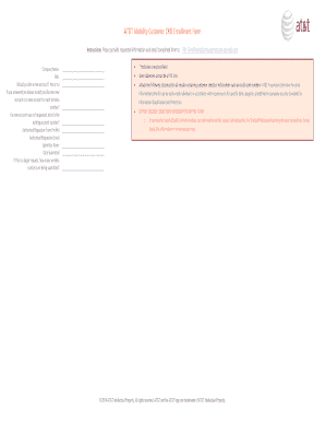 AT&T Mobility Customer CRU Enrollment Form