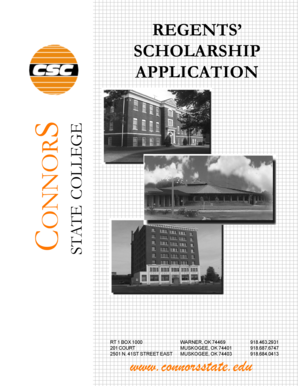 Oklahoma State College Scholarship Application