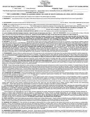 South Carolina Rental Agreement