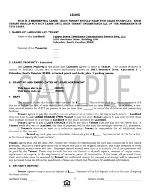 Residential Lease Agreement