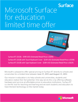 Microsoft Surface Order Form