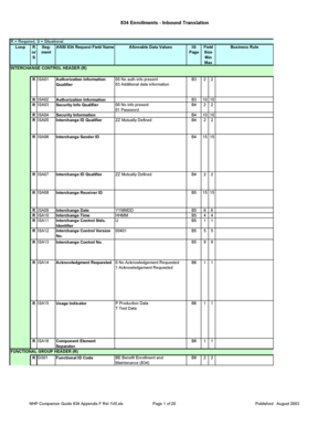 ANSI 834 Benefit Enrollment Form