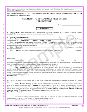 Colorado Residential Real Estate Contract